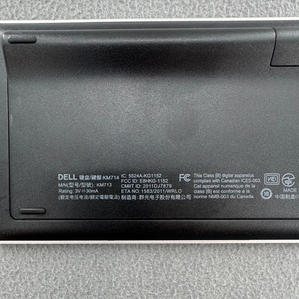 Dell Logitech Keyboard KM714 Wireless Black Slim Chiclet Multimedia Keys Office